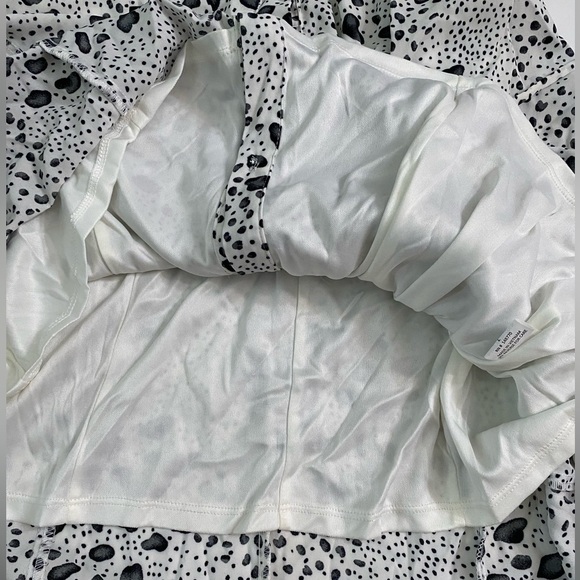 Sienna Sky Dress Black White Dot Dress Adjustable Spaghetti Strap Button Front L - Picture 7 of 12